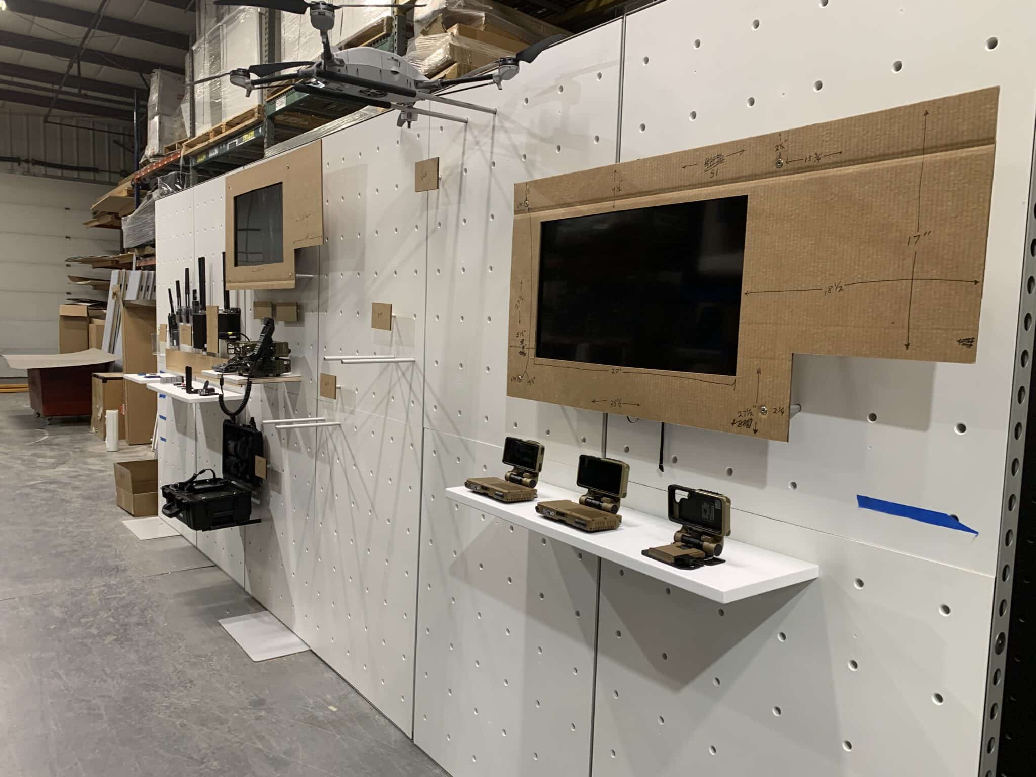 A mockup of the DTC trade show booth using myWall+